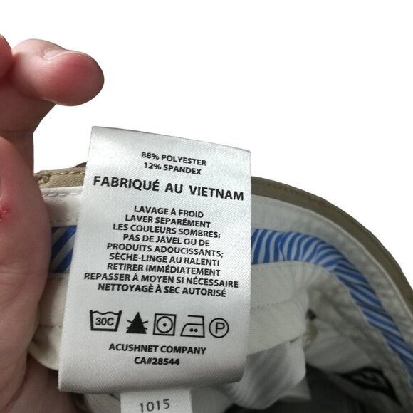 FootJoy Khaki Flat Front Golf Pants Size 34 x 32 Stretch Pockets Performance - Picture 11 of 12